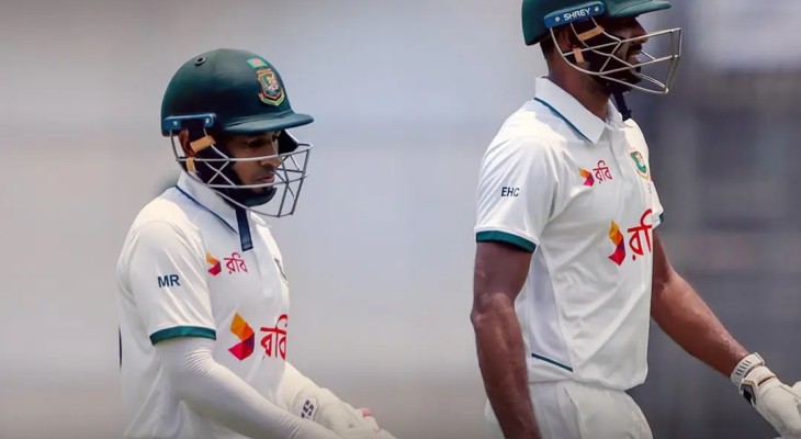বাংলাদেশের প্রথম ইনিংস থামল ৪১৩ রানে